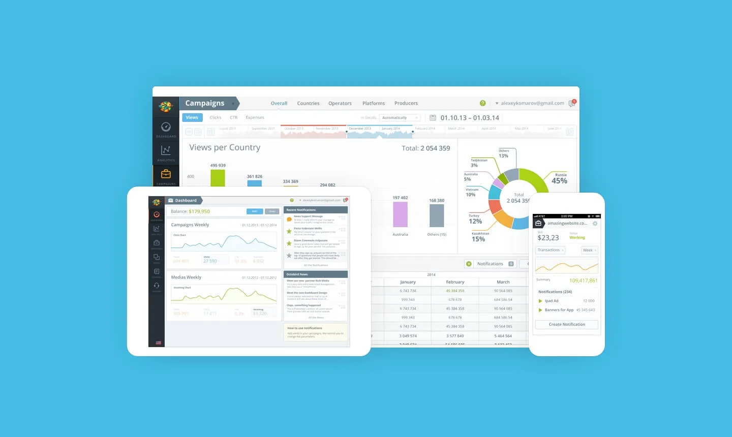 Octobird — product screen 1