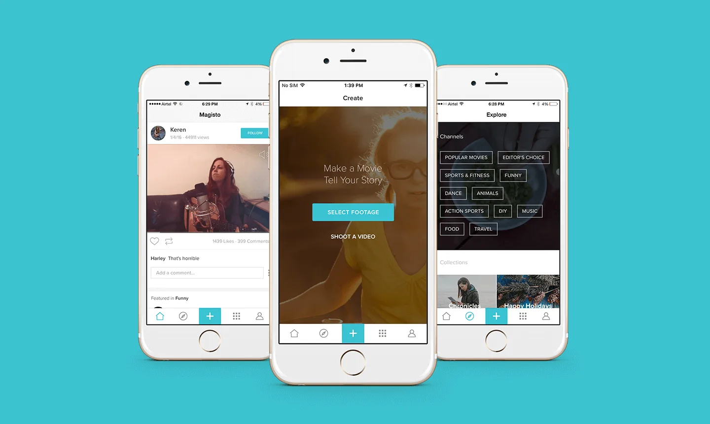 Magisto — product screen 1