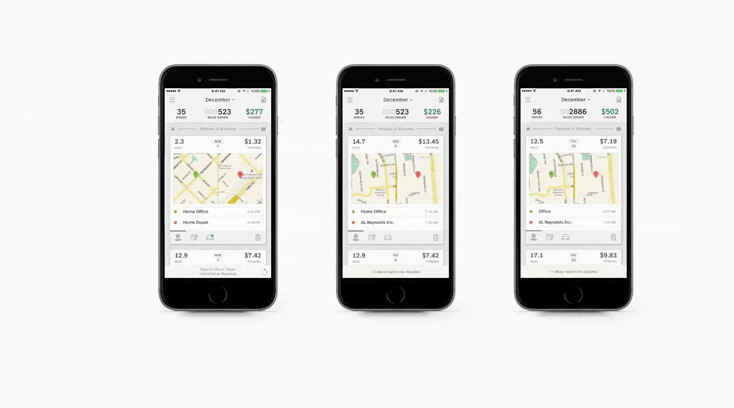 MileIQ — product screen 2
